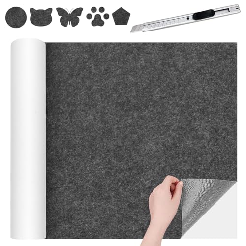 LOMUG 40x220cm Klebefilz Selbstklebend, 2mm Dick Filz Selbstklebend Grau, Filzstoff Meterware Filzrolle Filzmatte, Bespannstoff aus Filz, Innenraumverkleidung Bastefilz für DIY Box Liner Stühle Möbel LOMUG 40x220cm Klebefilz Selbstklebend, 2mm Dick Filz Selbstklebend Grau, Filzstoff Meterware Filzrolle Filzmatte, Bespannstoff aus Filz, Innenraumverkleidung Bastefilz für DIY Box Liner Stühle Möbel von LOMUG