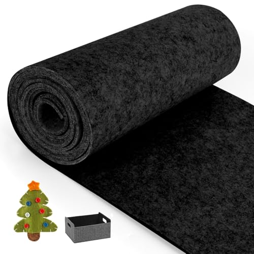 LOMUG Filzrolle Filzstoff Schwarz 40cm x 250cm Bastelfilz 3 mm Dick Filz Meterware Filzunterlage Dekofilz Filzmatte Filz Stoff für DIY Aufbewahrungstasche Patchwork Nähen Basteln Kinder Bastelprojekte LOMUG Filzrolle Filzstoff Schwarz 40cm x 250cm Bastelfilz 3 mm Dick Filz Meterware Filzunterlage Dekofilz Filzmatte Filz Stoff für DIY Aufbewahrungstasche Patchwork Nähen Basteln Kinder Bastelprojekte von LOMUG