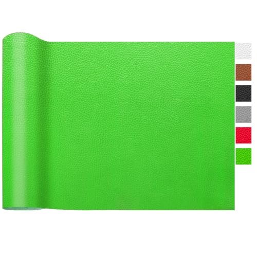 LOMUG Kunstleder Meterware 100 x 140 cm Wasserdicht Leder Stoff Gekörnt Lederimitat Texturiert Lederstoff Leder Risse Reparieren Bezugsstoff Möbelstoff Leder Patch für Autositze Sofa, Grün LOMUG Kunstleder Meterware 100 x 140 cm Wasserdicht Leder Stoff Gekörnt Lederimitat Texturiert Lederstoff Leder Risse Reparieren Bezugsstoff Möbelstoff Leder Patch für Autositze Sofa, Grün von LOMUG