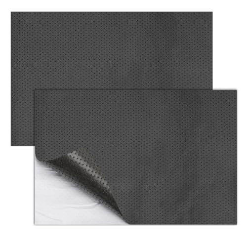 LOMUG Kunstleder Selbstklebend 20x30cm, 2Pcs Atmungsaktive Lochung Leder Reparatur Flicken, Leder Reparatur Patch Kunstleder Selbstklebend PU Lederreparaturband für Sofas Autositze Handtaschen Möbel von LOMUG