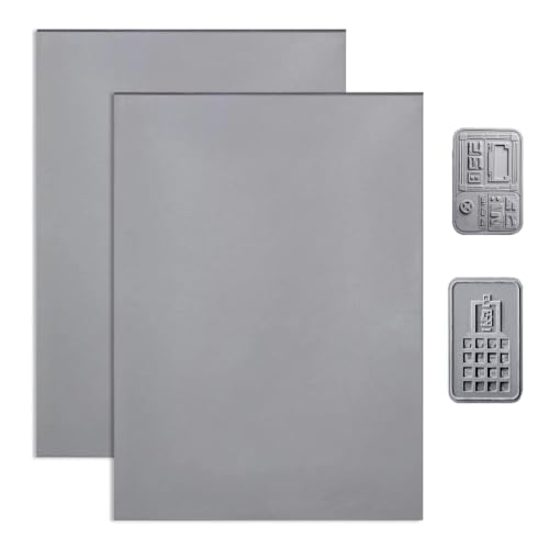 LOMUG 2 Stück Stempelgummi für Laser, 300x210mm A4 Lasergummi-Blatt, 2,3mm dick – Graues Stempelgummi zum Lasern für DIY Crafts, Gravurmaschinen & Handgemachte Stempel LOMUG 2 Stück Stempelgummi für Laser, 300x210mm A4 Lasergummi-Blatt, 2,3mm dick – Graues Stempelgummi zum Lasern für DIY Crafts, Gravurmaschinen & Handgemachte Stempel von LOMUG