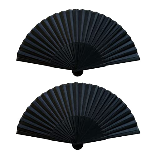 2St Schwarz Fächer Faltbare Handfächer Hochzeit Chinesischer Fächer Spanische Fächer für Tänzer Cosplay Fotografie Requisiten Geburtstag Party Dekorationen 2St Schwarz Fächer Faltbare Handfächer Hochzeit Chinesischer Fächer Spanische Fächer für Tänzer Cosplay Fotografie Requisiten Geburtstag Party Dekorationen von LOMYLM