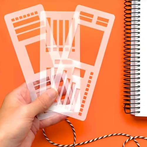 Sophisticated Maze Planner Stencils, Handmade Flexible Record Template, Calendar Stencils for Planners, Versatile Drawing Template Kit, For Scrapbooking Crafting Labeling & Planners (C) von LONGTO