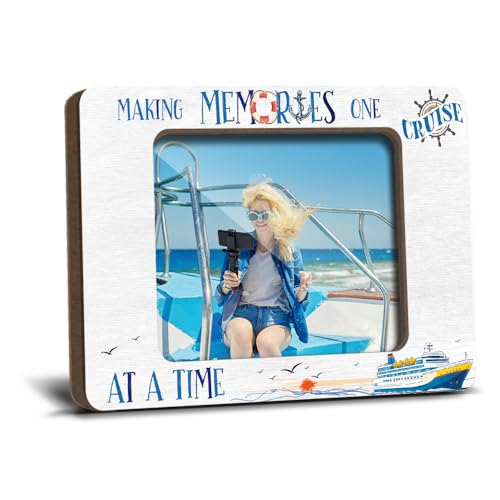 Making Memories YT0217 Magnetischer Bilderrahmen für den Kühlschrank, für Urlaub, Flitterwochen, Freunde, Familie, Paare, Kühlschrank, Zuhause, Schließfach, Büro, Dekoration, Holz, 6,3 x 8,9 cm von LONLONBANG