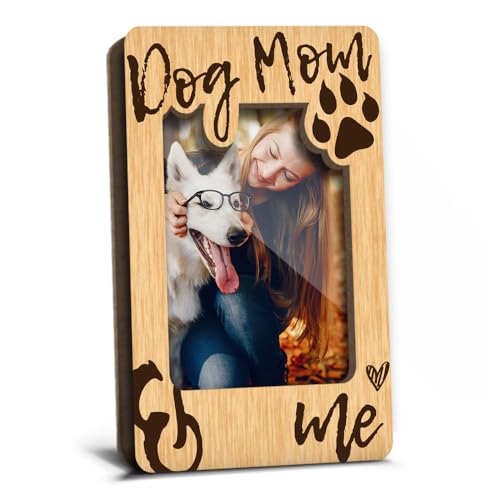 YT0223 Magnetischer Gedenk-Bilderrahmen für Hundemutter, Haustierliebhaber, Frauen, Mädchen, Freunde, Welpen, Andenken, Kühlschrank, Dekoration, Holz, magnetisch, 6,3 x 8,9 cm von LONLONBANG