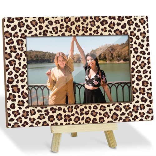 YT18 Bilderrahmen mit Leopardenmuster, Geschenkideen für Leopardenliebhaber, Holz-Bilderrahmen mit Ständer für Tischplatte, Leopardenmuster, Geschenke für Frauen, Freunde, Kollegen, Holz-Bilderrahmen, YT18 Bilderrahmen mit Leopardenmuster, Geschenkideen für Leopardenliebhaber, Holz-Bilderrahmen mit Ständer für Tischplatte, Leopardenmuster, Geschenke für Frauen, Freunde, Kollegen, Holz-Bilderrahmen, von LONLONBANG