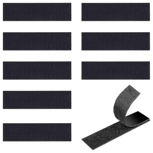 LONZIKP 8 Stück Selbstklebendes Klettband Extra Stark, Rechteck Klettverschluss für Zuhause, Büro, Auto, Schule (2x7cm) von LONZIKP