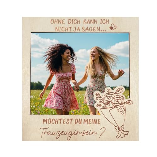 LOOBEAR Trauzeugin fragen Bilderrahmen aus Holz - Möchtest du meine Trauzeugin sein - magnetischer Bilderrahmen für gemeinsames Bild -Geschenke für Brautjungfern LOOBEAR Trauzeugin fragen Bilderrahmen aus Holz - Möchtest du meine Trauzeugin sein - magnetischer Bilderrahmen für gemeinsames Bild -Geschenke für Brautjungfern von LOOBEAR