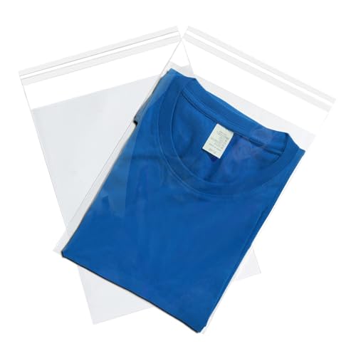 LOOKSGO 100 Stück 25,4 x 33 cm transparente Polybeutel zum Verpacken von Kleidung, Hemden, selbstverschließend, Zellophan-Kunststoffbeutel LOOKSGO 100 Stück 25,4 x 33 cm transparente Polybeutel zum Verpacken von Kleidung, Hemden, selbstverschließend, Zellophan-Kunststoffbeutel von LOOKSGO
