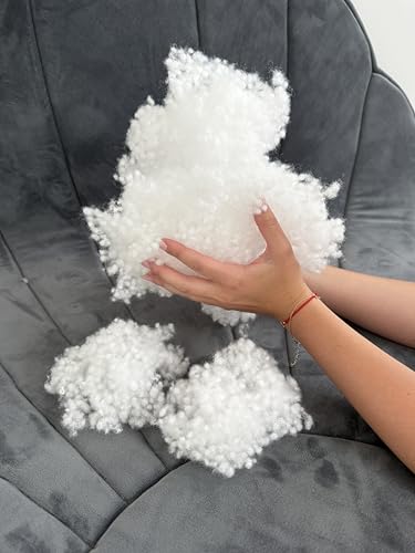 Füllwatte 1kg – Antiallergische Füllung für Kissen, Kuscheltiere, Spielzeug, Decken und Tierbetten – Oeko-Tex Zertifikat, Elastisch und Atmungsaktiv Füllwatte 1kg – Antiallergische Füllung für Kissen, Kuscheltiere, Spielzeug, Decken und Tierbetten – Oeko-Tex Zertifikat, Elastisch und Atmungsaktiv von LOOLAY