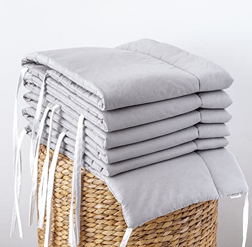 GRAU Mittelgrau 420, 360, 210, 180 x 30 cm für 140 x 70 oder 120 x 60 cm Baumwolle Netzstoff Handmade - PASST NUR ZU DEN ANGEGEBENEN GRÖSSEN ! (360 cm) von LOOLAY