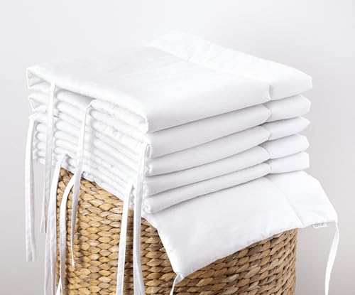 WEIß 420, 360, 210, 180 x 30 cm für 140 x 70 oder 120 x 60 cm Baumwolle Netzstoff Handmade - PASST NUR ZU DEN ANGEGEBENEN GRÖSSEN ! (420 cm) von LOOLAY