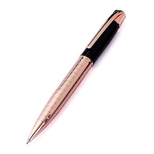 LOOMIKKE Luxuriöser einziehbarer Kugelschreiber, charakteristischer schwarzer Stift, 1,0 mm Spitze, für Männer und Frauen, professionelles Bürogeschenk von LOOMIKKE