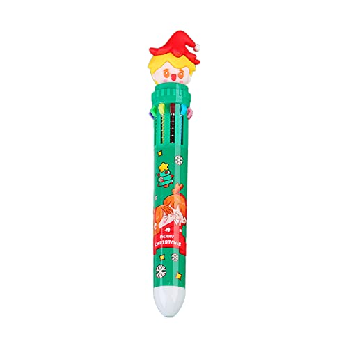 LOOMIKKE Mehrfarbiger Kugelschreiber, 10 Farben, für Weihnachten, Party, für Studenten, Schreiben, DIY, Scrapbooking, Farbcodierung für Schlüssel P von LOOMIKKE