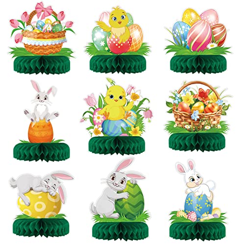 LOOPES 9 Stück Ostern Tischdekoration Bienenwaben Osterdeko Dekofigur Ostereier Tischaufsätze Deko Papier Osterhase Tischdeko Ostern Waben Deko 3D Osterdekoration für Frühlingsdeko Gartendeko LOOPES 9 Stück Ostern Tischdekoration Bienenwaben Osterdeko Dekofigur Ostereier Tischaufsätze Deko Papier Osterhase Tischdeko Ostern Waben Deko 3D Osterdekoration für Frühlingsdeko Gartendeko von LOOPES