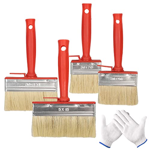 LOOPES 5 Stück Lasurpinsel Set Flach Pinsel für Lacke Lasuren und Acryl Farbe Pinsel Acrylfarbe Malerpinsel mit Professionellem Holzgriff für Holz Beschichtung und Maler 70/90/120/150mm LOOPES 5 Stück Lasurpinsel Set Flach Pinsel für Lacke Lasuren und Acryl Farbe Pinsel Acrylfarbe Malerpinsel mit Professionellem Holzgriff für Holz Beschichtung und Maler 70/90/120/150mm von LOOPES