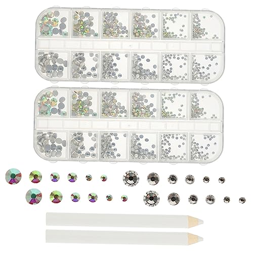 LOORGVEL 1 Satz Flache Rückseite Strasssteine für Nagelkunst Ab Farben Glitzer Dekorationen für DIY Maniküre und Bastelprojekte Dotting Pen und Kleber LOORGVEL 1 Satz Flache Rückseite Strasssteine für Nagelkunst Ab Farben Glitzer Dekorationen für DIY Maniküre und Bastelprojekte Dotting Pen und Kleber von LOORGVEL