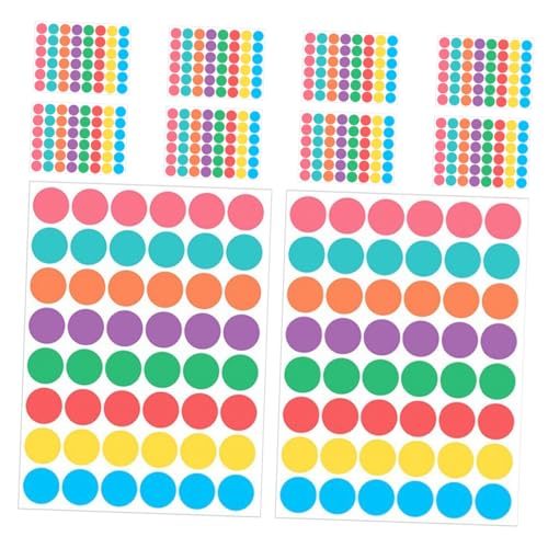LOORGVEL 10 Blatt Runde Aufkleber Selbstklebend Blanko Etiketten Zum Beschriften Und Bedrucken Vielseitige Klebepunkte Für Büro Schule Und Zuhause Dekorative Markierungsetiketten LOORGVEL 10 Blatt Runde Aufkleber Selbstklebend Blanko Etiketten Zum Beschriften Und Bedrucken Vielseitige Klebepunkte Für Büro Schule Und Zuhause Dekorative Markierungsetiketten von LOORGVEL