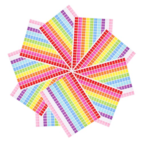 LOORGVEL 10 Blatt Selbstklebende Farbige Etiketten Rechteckige Markierungsaufkleber Ablösbare Kleine Klebeetiketten für Büro Schule Haushalt und Lagerung Farben LOORGVEL 10 Blatt Selbstklebende Farbige Etiketten Rechteckige Markierungsaufkleber Ablösbare Kleine Klebeetiketten für Büro Schule Haushalt und Lagerung Farben von LOORGVEL