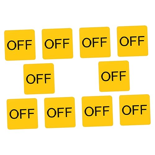 LOORGVEL 10 Blatt Teiliges Off schalter Aufkleber Selbstklebend Gelb schwarz Warnetiketten für Elektrische Geräte Leicht Haftend Glatten Oberflächen Rückstandslos Entfernbar für Haushalt LOORGVEL 10 Blatt Teiliges Off schalter Aufkleber Selbstklebend Gelb schwarz Warnetiketten für Elektrische Geräte Leicht Haftend Glatten Oberflächen Rückstandslos Entfernbar für Haushalt von LOORGVEL