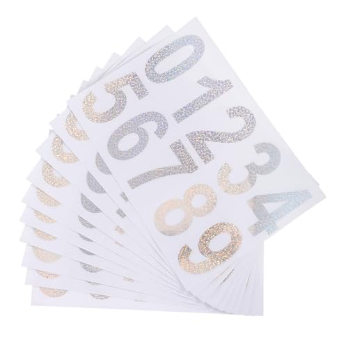 LOORGVEL 10 Sätze Reflektierende Wasserdichte Hausnummern Aufkleber Selbstklebende Uv-beständige Nummern für Außen für Briefkästen Garagen und Hausadressen Einfache Montage Langlebig und von LOORGVEL