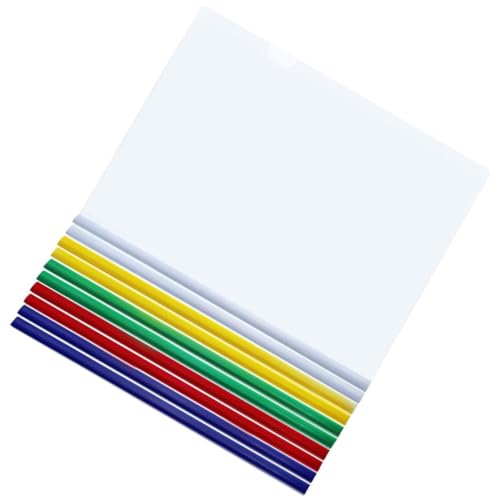 LOORGVEL 10 Stück Teiliges Aktenordner Transparent Robuste Kunststoff Fächermappen mit Schiebestab Große Kapazität Dokumentenhalter für Büro Schule und Zuhause Wasserabweisend und von LOORGVEL