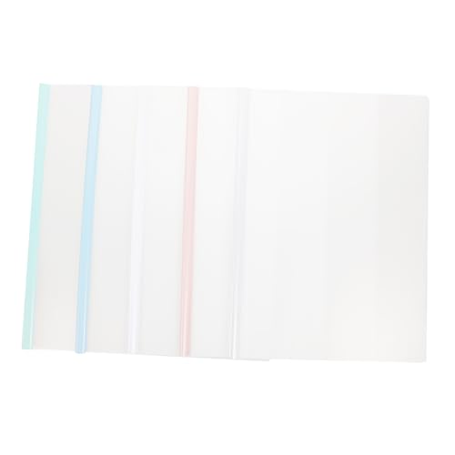 LOORGVEL 10 Stück Teiliges Aktenordner mit Schiebestab Transparenter Dokumentenhalter Großer Fassungsvermögen Organizer Stabiler Büro Schulordner zur Sicheren Ablage und Sortierung von von LOORGVEL