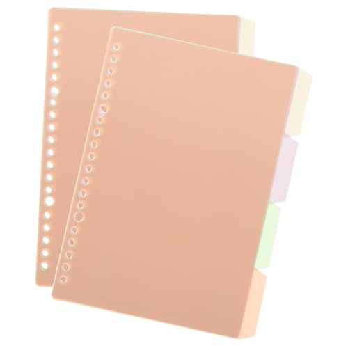 LOORGVEL 10 Stück Teiliges Bunte Klassifizierungs Registerkarten Abnehmbare Notizbuch Trennblätter mit Löchern Farbige Seitenmarker für Büro Schule und Organisation von LOORGVEL