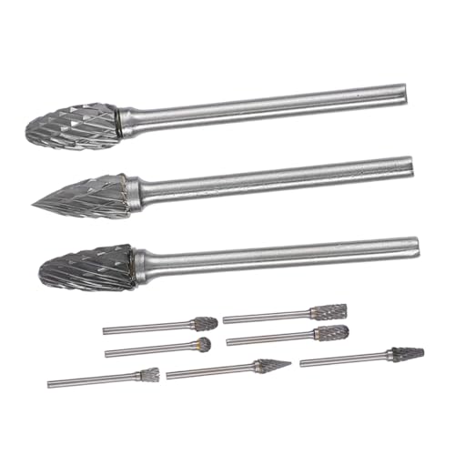 LOORGVEL 10 Stück Teiliges Hartmetall Doppelschnitt Frässtifte Langlebige Wolframkarbid Rotary Burrs für Metallentgratung Holzschnitzerei Präzises Schleifen und Polieren bei LOORGVEL 10 Stück Teiliges Hartmetall Doppelschnitt Frässtifte Langlebige Wolframkarbid Rotary Burrs für Metallentgratung Holzschnitzerei Präzises Schleifen und Polieren bei von LOORGVEL