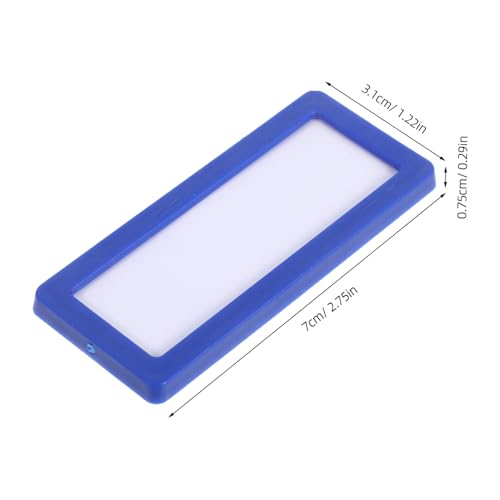 LOORGVEL 10 Stück Teiliges Magnetische Etikettenhalter Blaue Magnetlabel und Selbstklebende Kartenhalter mit Schutzfolie Langlebig und Vielseitig für Büro Regale und Archivierung von LOORGVEL