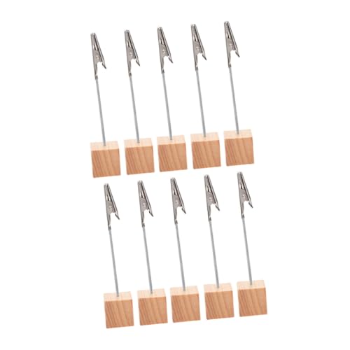 LOORGVEL 10 Stück Teiliges Memo Clips mit Holzständer Stabile Kartenhalter für Fotos Notizen Visitenkarten Sicherer Stand Wiederverwendbar Praktisches Aufbewahrungselement für LOORGVEL 10 Stück Teiliges Memo Clips mit Holzständer Stabile Kartenhalter für Fotos Notizen Visitenkarten Sicherer Stand Wiederverwendbar Praktisches Aufbewahrungselement für von LOORGVEL