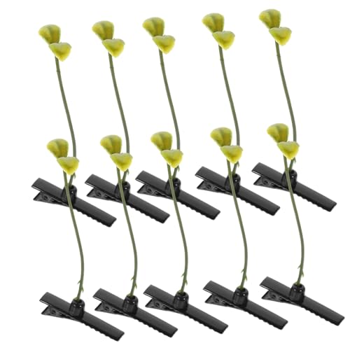LOORGVEL 10 Stück Teiliges Pflanzen haarspangen Niedliche Bohnenkeim form Stabile Basis Leicht und Flexibel Vielseitig für Verschiedene Frisuren und Haarfarben Attraktives von LOORGVEL