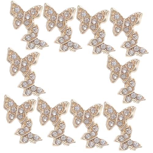 LOORGVEL 10 Stück Teiliges Schmetterling Nail Charms Nageldekorationen aus Legierung Stilvolle Bunte Nagelschmucksteine Vielseitig für Nägel Handy Taschen und DIY Kunsthandwerk Geeignet LOORGVEL 10 Stück Teiliges Schmetterling Nail Charms Nageldekorationen aus Legierung Stilvolle Bunte Nagelschmucksteine Vielseitig für Nägel Handy Taschen und DIY Kunsthandwerk Geeignet von LOORGVEL