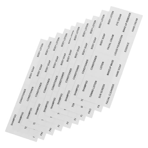 LOORGVEL 10 Stück Teiliges Wasserdichte Selbstklebende Kosmetik Flaschenetiketten Transparente Aufkleber für Reisebehälter Praktische Klassifizierung von Shampoo Handwasch und LOORGVEL 10 Stück Teiliges Wasserdichte Selbstklebende Kosmetik Flaschenetiketten Transparente Aufkleber für Reisebehälter Praktische Klassifizierung von Shampoo Handwasch und von LOORGVEL