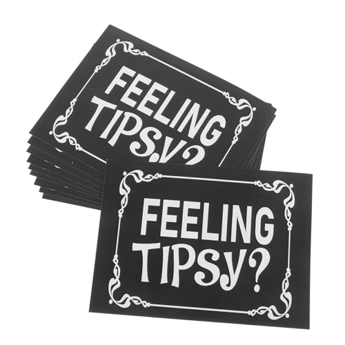 LOORGVEL 10 Stück Wasserdichte Feeling Tipsy Aufkleber Selbstklebend Bar Restaurant Dekorative Etiketten für Servicepersonal Stilvolle Markierungen für Gläser und Tische LOORGVEL 10 Stück Wasserdichte Feeling Tipsy Aufkleber Selbstklebend Bar Restaurant Dekorative Etiketten für Servicepersonal Stilvolle Markierungen für Gläser und Tische von LOORGVEL