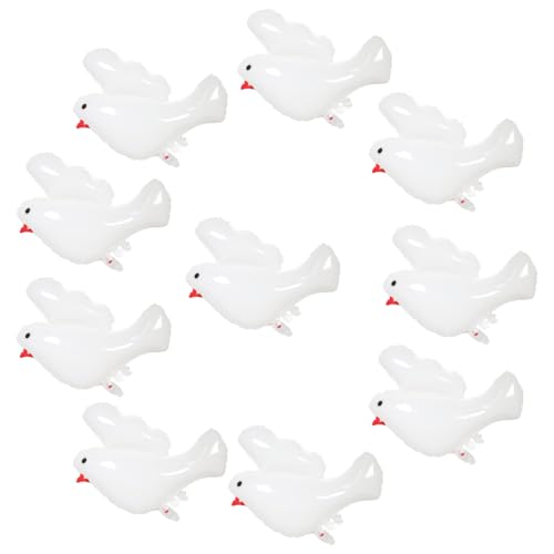 LOORGVEL 10 Stück Weiße Friedenstauben Folienballons für Taufe Geburtstagsdeko Langlebige Aluminiumfolie DIY Partydekoration Besondere Feierlichkeiten Wie Gedenkfeiern und Themenpartys LOORGVEL 10 Stück Weiße Friedenstauben Folienballons für Taufe Geburtstagsdeko Langlebige Aluminiumfolie DIY Partydekoration Besondere Feierlichkeiten Wie Gedenkfeiern und Themenpartys von LOORGVEL