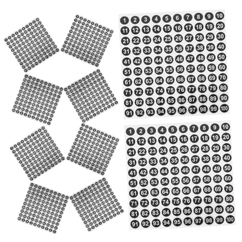 LOORGVEL 100 Blatt Wasserdichte Selbstklebende Nummernaufkleber Kontrastreich Stark Haftend Nummerierte Etiketten für Schule Büro Lager und Organisation Runde Sticker LOORGVEL 100 Blatt Wasserdichte Selbstklebende Nummernaufkleber Kontrastreich Stark Haftend Nummerierte Etiketten für Schule Büro Lager und Organisation Runde Sticker von LOORGVEL