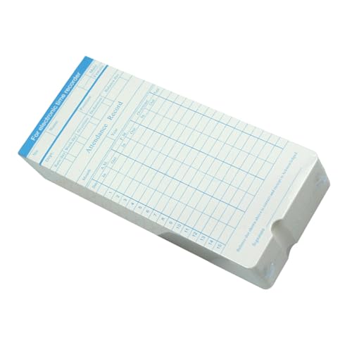 LOORGVEL 100 Blatt Zeiterfassungskarten für Mitarbeiter Praktische Stempelkarten zur Anwesenheitsaufzeichnung Robuste und Langlebige Attendance Cards Zufällige Farben Zufällige Farbe von LOORGVEL