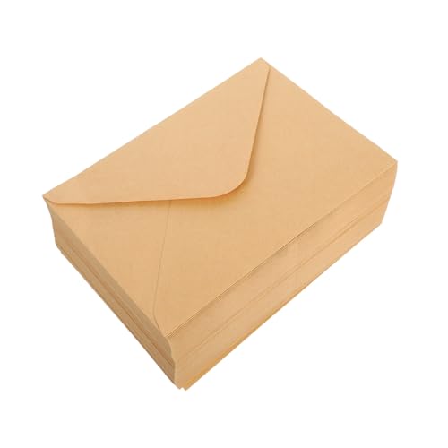 LOORGVEL 100 Stück Braune Kraftpapier Briefumschläge V Klappe Nassklebend Kleine Umschläge für Einladungen Grußkarten Geschäftspost Vielseitig und Robust LOORGVEL 100 Stück Braune Kraftpapier Briefumschläge V Klappe Nassklebend Kleine Umschläge für Einladungen Grußkarten Geschäftspost Vielseitig und Robust von LOORGVEL