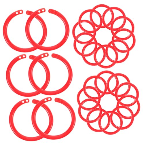 LOORGVEL 100 Stück Buchbinderinge Innenmaß Bunte Loseblatt Ringe für DIY Scrapbook Notizbücher Büro Schule Zuhause von LOORGVEL