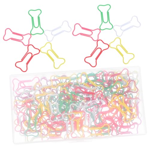LOORGVEL 100 Stück Kreatives Lesezeichenjacke -Set Kreativer Papierclip Büroklammern in Knochenform Knochendesignpapierclips Knochenformpapierclips Dekorative Papierklammern Metall von LOORGVEL