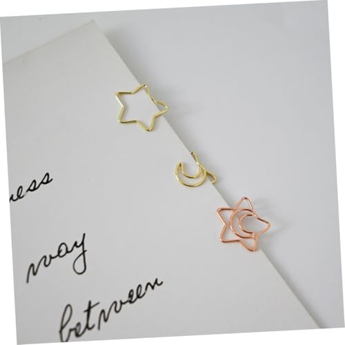 LOORGVEL 100 Stück Sternförmige Büroklammern Gold Kleine Papierklammern Starke Haltekraft Für Dokumente Akten Und Bastelprojekte Klein Leicht Und Platzsparend LOORGVEL 100 Stück Sternförmige Büroklammern Gold Kleine Papierklammern Starke Haltekraft Für Dokumente Akten Und Bastelprojekte Klein Leicht Und Platzsparend von LOORGVEL