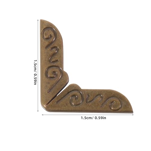 LOORGVEL 100 Stück Teiliges Metall Buchecken Schutz Vintage Stil Robust Langlebig Eckenschutz für Notizbücher Fotoalben Scrapbooks Einfache Montage und Sicherer Halt LOORGVEL 100 Stück Teiliges Metall Buchecken Schutz Vintage Stil Robust Langlebig Eckenschutz für Notizbücher Fotoalben Scrapbooks Einfache Montage und Sicherer Halt von LOORGVEL