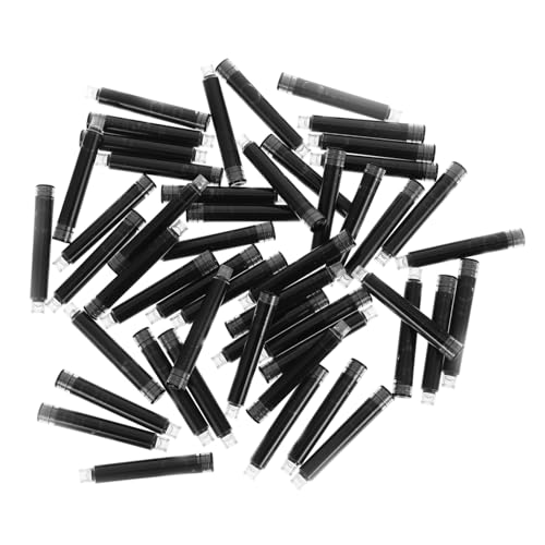 LOORGVEL 100 Stück Tintenpatronen für Füllfederhalter Langlebige Ersatzpatronen Schnelltrocknende Schwarze Tinte Leicht und Handlich Geeignet für Büro und Schule LOORGVEL 100 Stück Tintenpatronen für Füllfederhalter Langlebige Ersatzpatronen Schnelltrocknende Schwarze Tinte Leicht und Handlich Geeignet für Büro und Schule von LOORGVEL