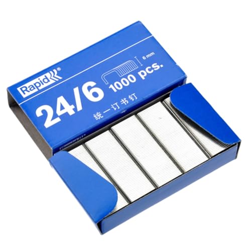 LOORGVEL 1000 Stck Galvanisierte Heftklammern Verzinkte Tackerklammern für Büro Hefter und Locher Robuste Klammern für Ordner und Heftgeräte von LOORGVEL