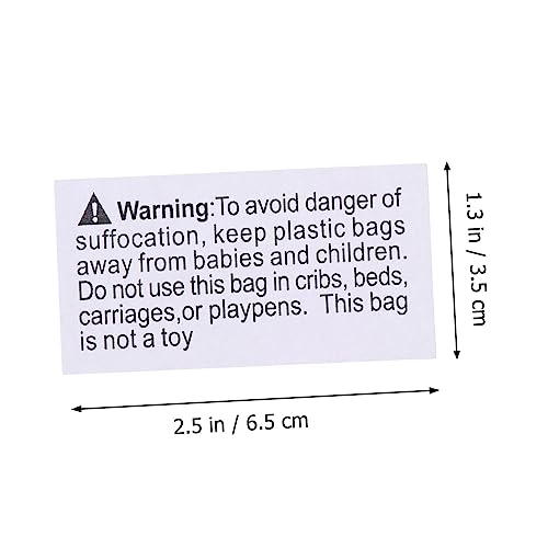 LOORGVEL 1000 Stück Selbstklebende Warnetiketten für Verpackung Kindersicherheit Hinweis Aufkleber Stark Haftend Weiß Geeignet für Versand und Verpackung Verhindert Erstickungsgefahr LOORGVEL 1000 Stück Selbstklebende Warnetiketten für Verpackung Kindersicherheit Hinweis Aufkleber Stark Haftend Weiß Geeignet für Versand und Verpackung Verhindert Erstickungsgefahr von LOORGVEL