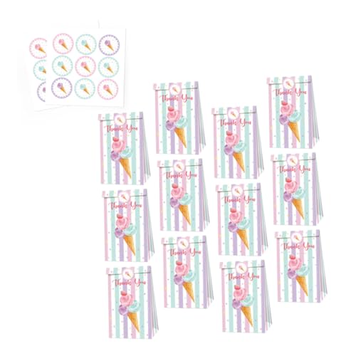 LOORGVEL 12 Stück Teiliges Bunte Papiertüten für Süßigkeiten und Geschenke Lebensmittelecht Umweltfreundlich Vielseitig Einsetzbar für Partys Geburtstage und Snackverpackungen von LOORGVEL