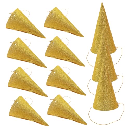 LOORGVEL 12 Stück Teiliges Glitzer Partyhüte in Gold Königliches Geburtstagskrone Design Verstellbar mit Elastischem Band Geeignet für Erwachsene Festliche Geburtstags und von LOORGVEL