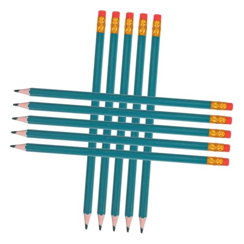 LOORGVEL 12 Stück Teiliges Holzfarbstifte mit Radiergummi Vorgespitzt Smudgefrei Hexagonal für Komfortablen Griff Vielseitig zum Zeichnen Korrigieren Markieren für Schule Büro Künstler von LOORGVEL