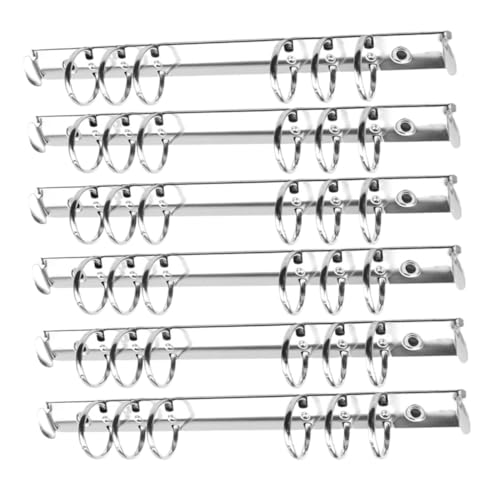 LOORGVEL 12 Stück Teiliges Metall Ringbuch Ordner Ringe Binder Buchringe für Büro Schule Scrapbook Organizer Silber von LOORGVEL